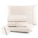 Jogo De Lençol 4 Peças Casal Queen Percal 400 Fios Acetinado Premium