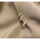 Brinco Trio Argola BANHADA A PRATA 925 com Zircônia Cravejada Kit 3 pares / Trio de ARGOLINHAS FOLHEADAS Á PRATA 925 TOP