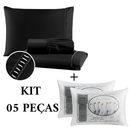 Kit Lençol Premium 400 Fios Micropercal Com Elástico + Travesseiros