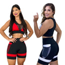 Conjunto Fitness feminino Academia Short+ Top (ref01)