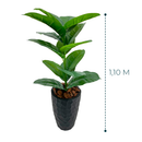 Vaso Polietileno + Planta Artificial Jiboia Follhas Grande Decoracao Jardim