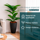 Vaso Polietileno + Planta Artificial Jiboia Follhas Grande Decoracao Jardim