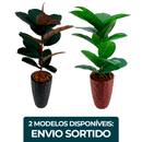 Vaso Polietileno + Planta Artificial Jiboia Follhas Grande Decoracao Jardim