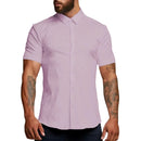Camisa Masculina Manga Curta Slim Fit Luxo Pronta Entrega Varias cores