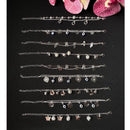 Kit 5 Pulseiras Banhada à Prata 925 - Feminina Sortidos