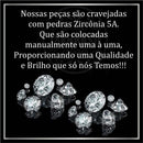 Brinco Masculino Argola Neymar Prata Cravejado Zirconia Banhado a ouro Branco
