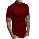 Camisa Masculina Manga Curta Slim Fit Luxo Pronta Entrega Varias cores