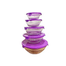 Conjunto 5 Potes de Vidro Herméticos Com Tampa - SORTIDO