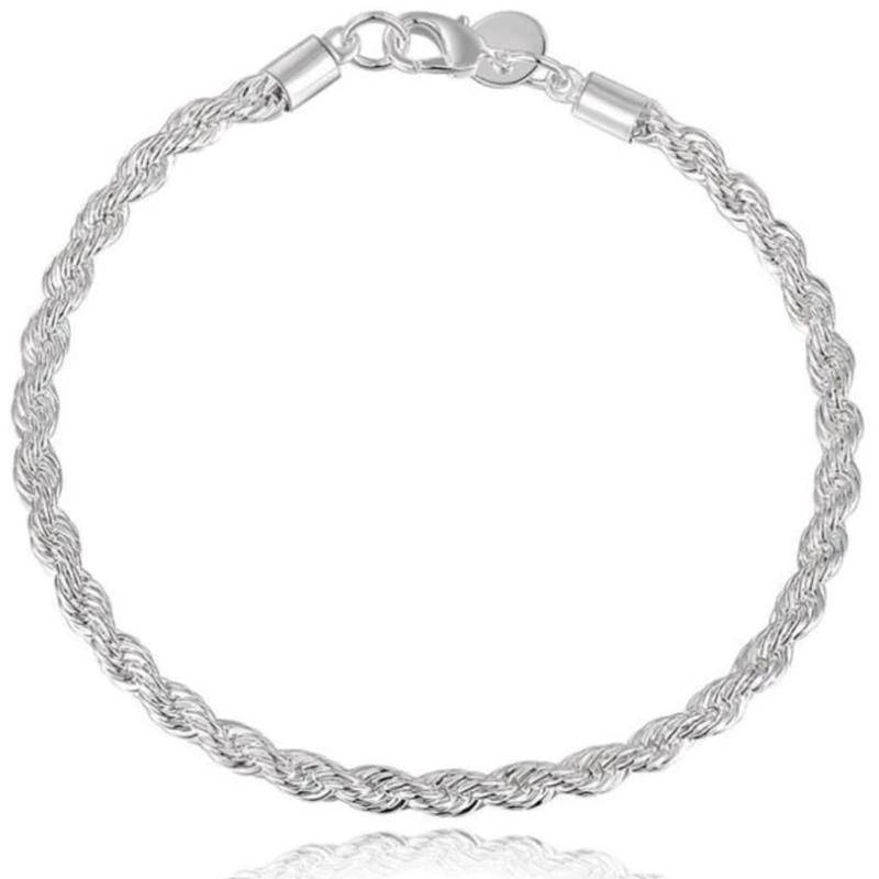 Pulseira Da Corrente Cordão Baiano De Prata 925