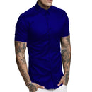 Camisa Masculina Manga Curta Slim Fit Luxo Pronta Entrega Varias cores