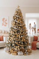 Árvore de Natal 2,10m Pinheiro Artificial Grande 600 Galhos Com Festão Enfeite Decoração Natalina