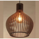Pendente Luminaria De Teto Grande Estilo Rustico Retro Vintage De Madeira - 1gmc