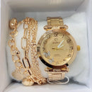 Relógio Feminino A Prova D'água Dourado Rose