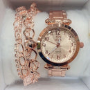Relógio Feminino A Prova D'água Dourado Rose