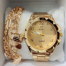 Relógio Feminino A Prova D'água Dourado Rose