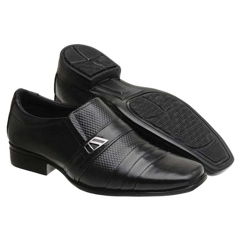 Sapato Social Masculino Em Couro Legítimo 400 preto