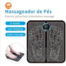 EMS Massageador De Relaxamento Muscular De Pés Recarregável Massagem Foot Massager