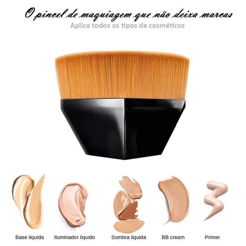 KIT 2 Pincel para Mquiagem Kabuki Profissional Base Plana Alta Densidade