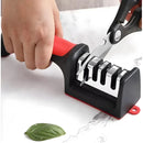 Amolador Afiador de Facas Para Cozinha em Inox Com 3 Afiadores Profissional