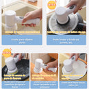 Escova Elétrica de Limpeza 5 em 1 Sem Fio Limpador Multiuso Prático Com Mais Duas Cabeças de Escova