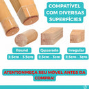 Kit 4 a 24 Capas Protetoras De Silicone Para Pés De Cadeira E De Mesa 20 A 35 Mm Com Feltro Adesivo