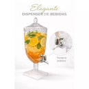 Suqueira Dispenser 4,5L Cristal Acrílico Resistente a Riscos Com Torneira