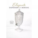 Suqueira Dispenser 4,5L Cristal Acrílico Resistente a Riscos Com Torneira